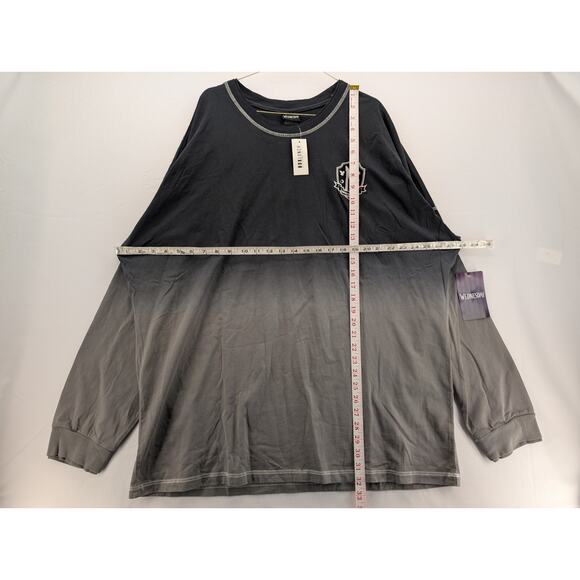 NWT BoxLunch Wednesday Nevermore Academy Ombré Long Sleeve T-Shirt in 2X - Picture 9 of 9